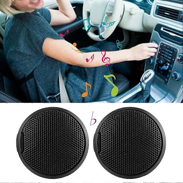 Musta 20W Mini-auton kaiutin Audio Pyöreä Liimattava Kaiutin Auton Kaiutin Liimalla