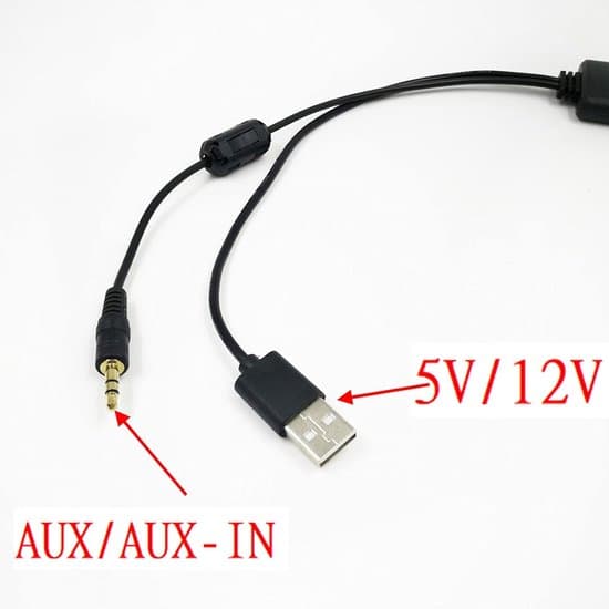 Bil Bluetooth-adapter – Trådløs 3,5 mm lydspiller med AUX/USB – Bluetooth 5.0-sender for bilradio