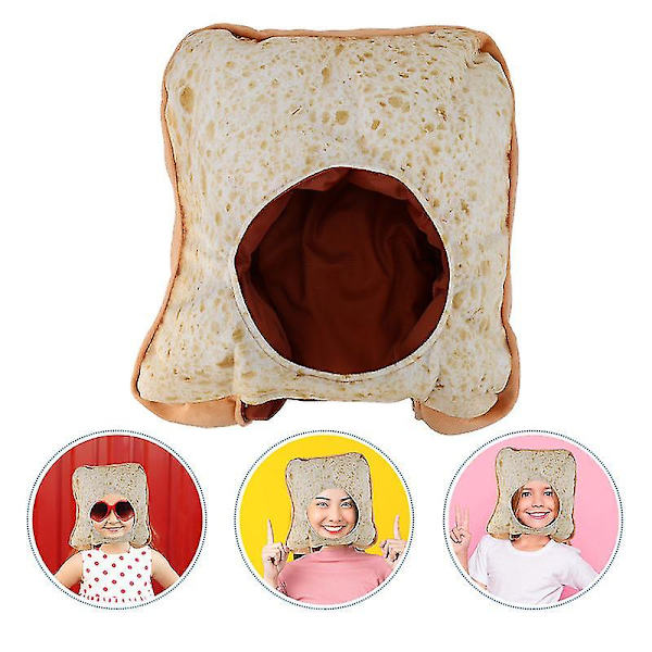 Toastbrød Hat Varmt Brød DIY Selfie Props Plys Hat Kostume Tilbehør