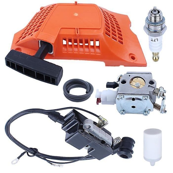 Startrecoil, tändspole och förgasarkit för Husqvarna 340 350 345 353 351 346