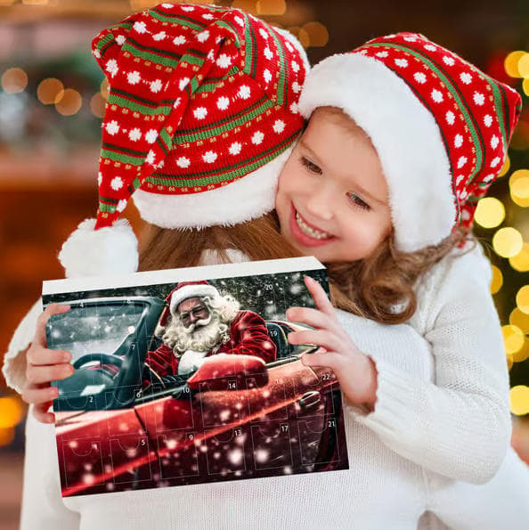 Julkalender Blind Box, 24-dagars nedräkning överraskningsjulklapp, Akrylfordonshänge-Stil 2