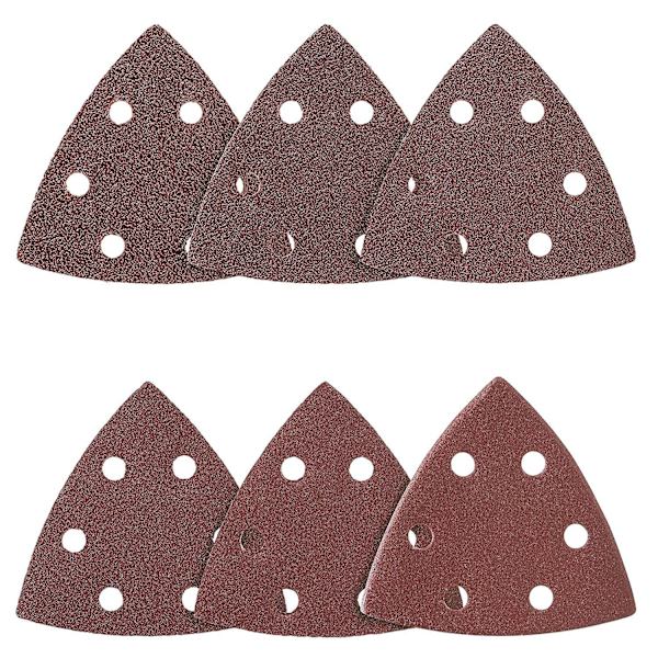 Delta Slibepapir Trekant 100 Stykker 6 Huller 93 X 93 X 93 Mm Korn 80 Til Delta Slibere