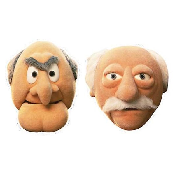 Statler og Waldorf Kort Karnevalmaske Sett med 2 (The Muppets)