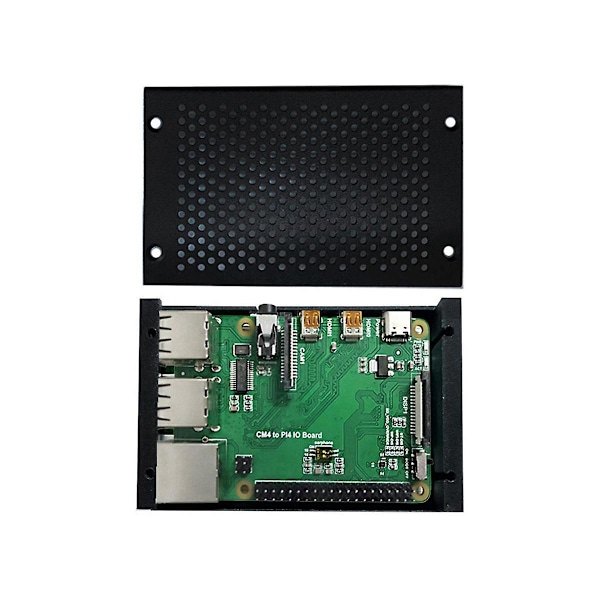 Cm4 Til Pi4b Adapter Udvidelseskort+metal Kabinet+blæsersæt Til Raspberry Pie Cm4 Io Backplane Cm4 Til 4b