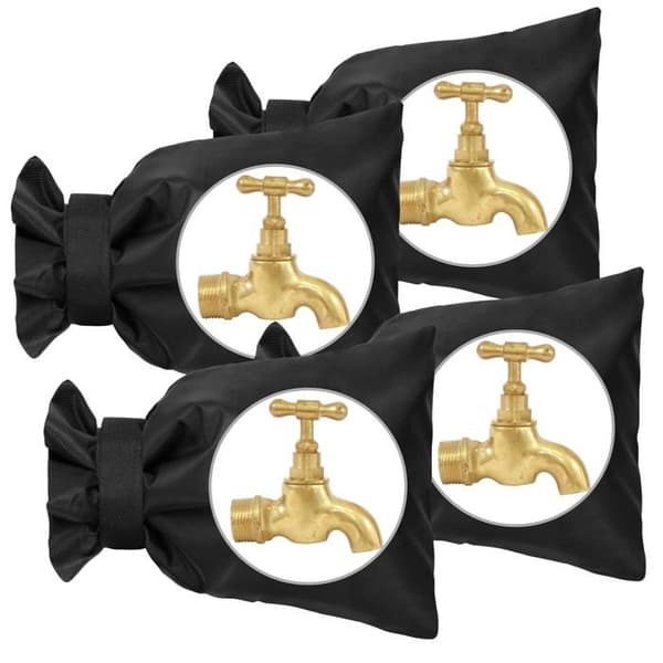 Utomhuskranöverdrag - 4-pack - Frostsäkert - Vattentätt - Bomullsfoder - Frostskydd