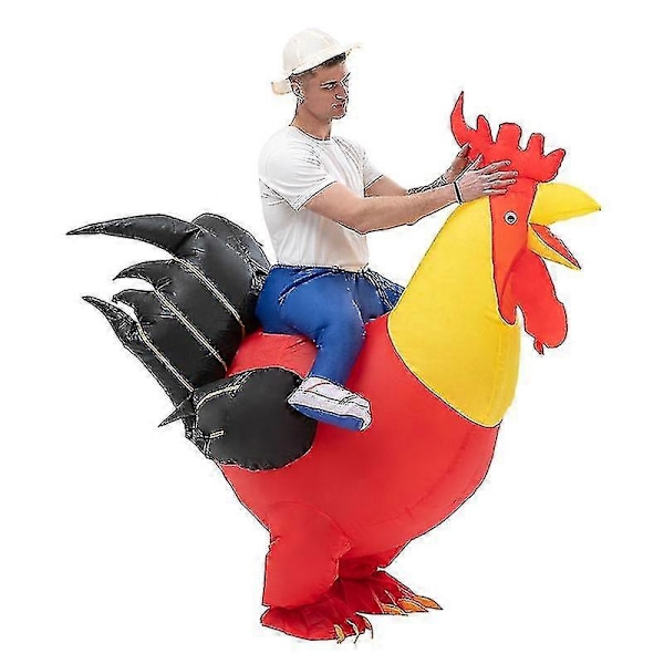 Stor Uppblåsbar Tupp Kyckling Tecknad Figur Maskot Kostym Reklam Ceremoni Vuxen Maskerad Party Djur Karneval Rekvisita 2025:e