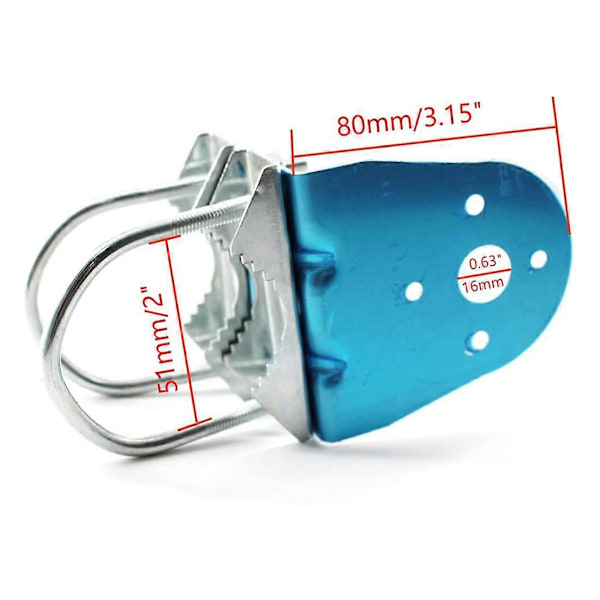 Antennemastklemme med U-bolter for Ham UHF VHF CB Mobil Trucker Antenne, Antennebrakett