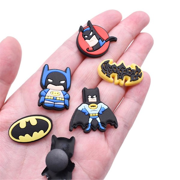 20 stk./sæt Superhelte Spiderman Batman Sko Charms Til Træsko Dekoration Sandaler Tilbehør Til Børn Voksne Festers Gavegaver