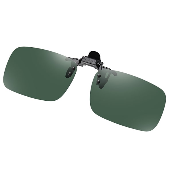 Polarized Clip-on Sunglasses - Medium Size Mirror DarkGreen