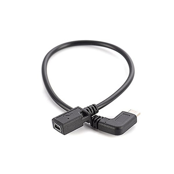USB Type C - Mini USB -kaapeli 90 asteen USB C uros - Mini USB naaras -sovitin kannettaville tietokoneille ja matkapuhelimille