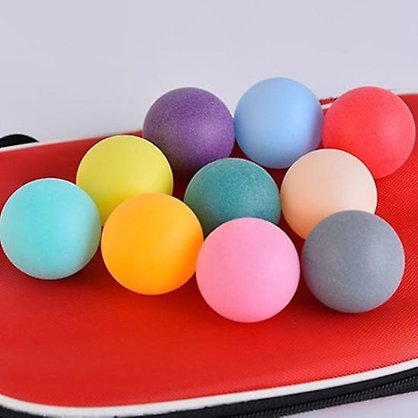 50 stk. Fargede Ping Pong-baller Frostet Overflate Elastisk Slagfast Runde Bordtennisballer Treningsverktøy