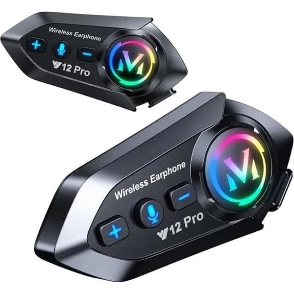 x Motorcykel Intercom Kit Bluetooth 5.4 Motorcykelhjelm Dual-Chip Audio-Multitasking Motorcykel Kommunikationssystemer, IP56