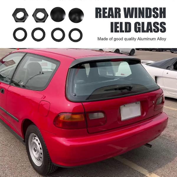 Bagrude Glas Stiver Hardware Kit Passer til Honda Civic 92-95 Hatchback EG6 CRV Sort