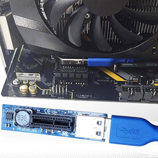 PCI-E Riser PCIE PCI-Express X1 til X4 Riser PCI E Riserkort Utvid Adapter med 30CM USB3.0 Forlengelse