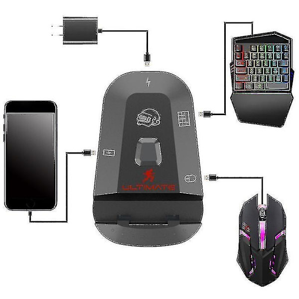 Pubg Mobile Gamepad Controller Usb Gaming Keyboard Mouse Converter För Ios 13.4 Android Till Pc Bluet