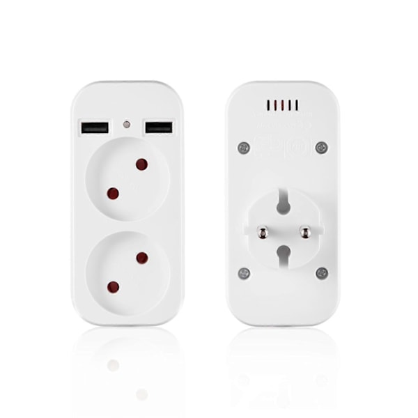 EU-standard vägguttag Mini Kamera vägguttag, reseadapter