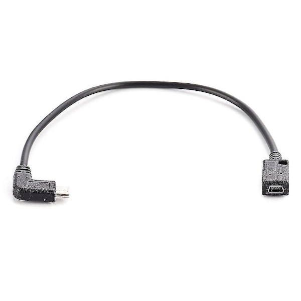 USB Type C - Mini USB -kaapeli 90 asteen USB C uros - Mini USB naaras -sovitin kannettaville tietokoneille ja matkapuhelimille