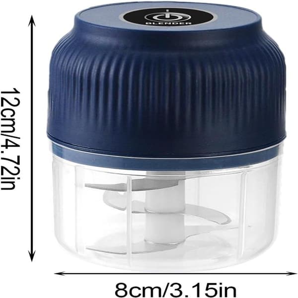 Electric Kitchen Grinder - Robust Safe Multifunctional, Efficient, Small 300W Food Processor, Powerful One-Button with Lid | Outdoor Indoor Tool ve