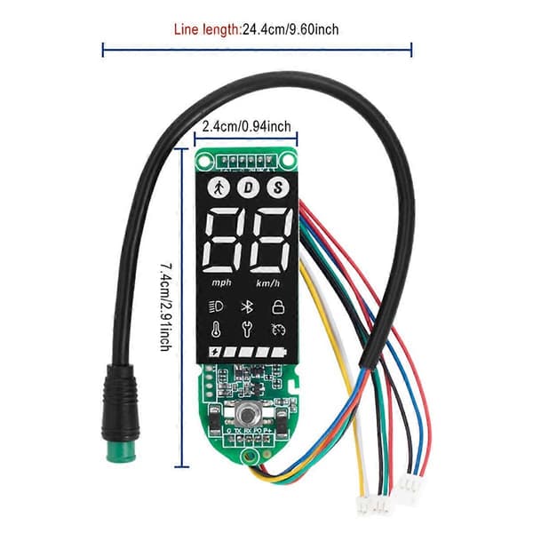 Elektrisk sparkesykkel dashboard for MI 3 Lite sparkesykkel panel kretskort erstatning display tilbehør