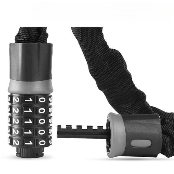 Straight Head Five-Digit Combination Bicycle Lock for Bike 1.2m