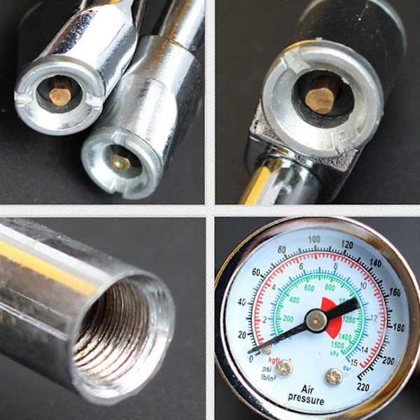 Luftchuck Luftdyse Inflator Dekkoppblåsingsadapter for Buss Sykkel Lastebil