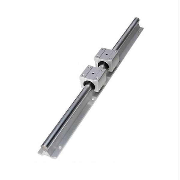 Lineære skinner og lejer, 1 stk. lineær styreskinne 500 mm + 2 stk. lineære lejer 12 mm glideblokke SBR12U