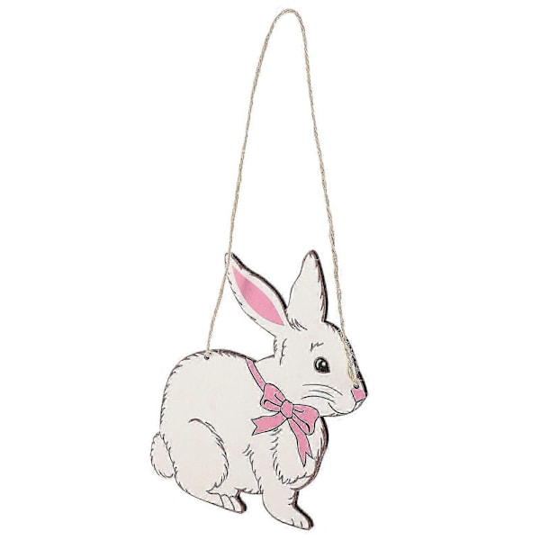 Påsk Trähängande Plakett Påsk Dörrskylt Påsk Kaninskyltar Påsk Ornament