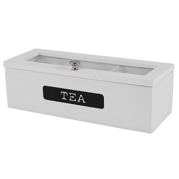 3 Fack Bambu System Te Påse Förvaringslåda Smyckeskrin Te Box Organizer Trä Sockerpaket