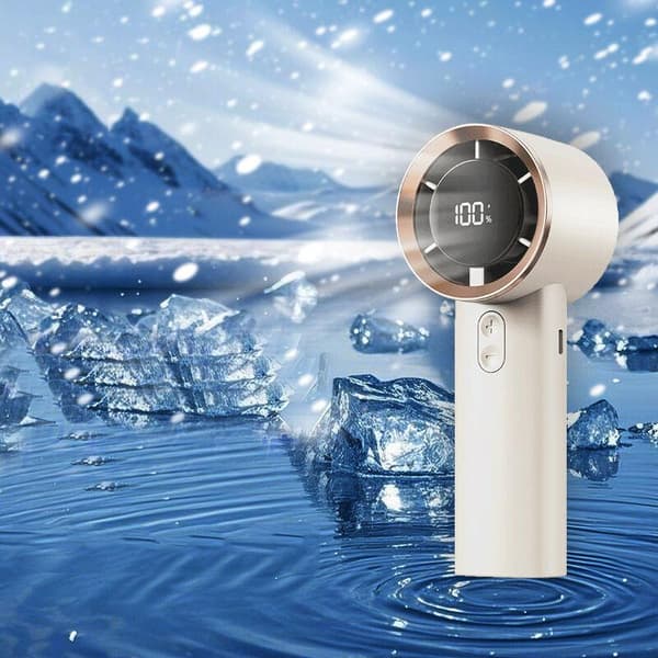Mini USB bærbar ventilator, mini bærbar udendørs ventilator, lille bordventilator - hvid