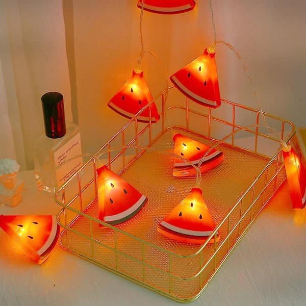 10LED Vannmelonformet Kobbertrådstrenglys for Hjemmefestdekorasjon