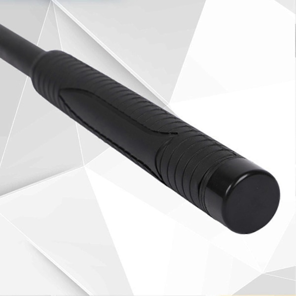 Teleskopisk Stav Svart 66 cm 3 Sektioner Gummihandtag Stark PVC Snabbkoppling Infällbar Säkerhetsstav för Utomhusbruk Bil