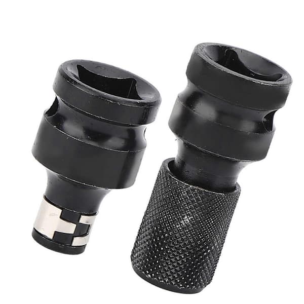 Hex Shank Chuck Konverteringssæt til 1/2 og 1/4 Tomme Skruenøgle Firkant Socket Adapter