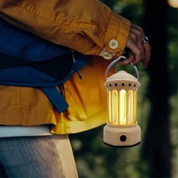 Oppladbar LED Camping Lantern For Withor Strømbrudd (beige)