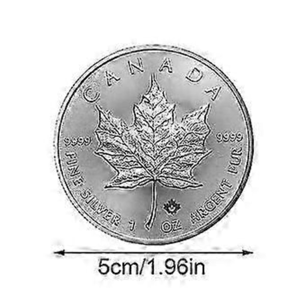 Kanadensiskt Lönnlöv 1 Uns .9999 Silvermynt Dollar Ocirkulerat Minnesmynt