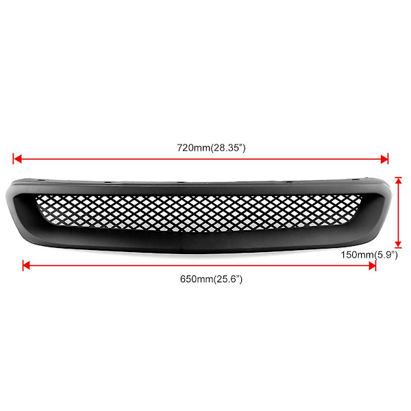 Bil Front Hjelm Mesh Kofanger Racing Grill til EK DX EX LX Type R 1999-2000