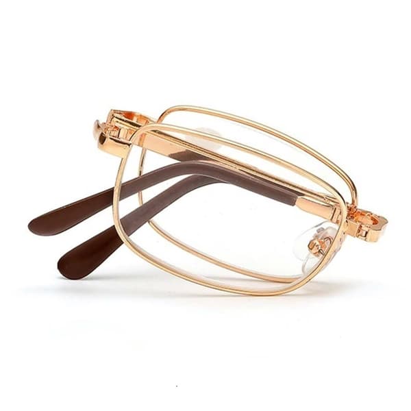 Folding Reading Glasses with Case Glasses Strength 1.0 Gold