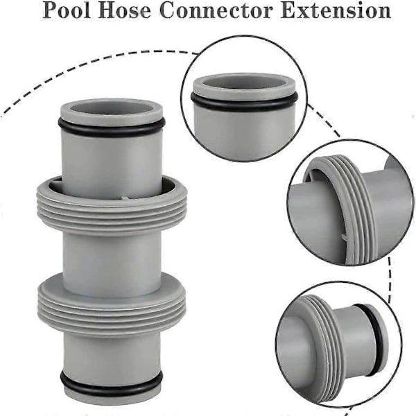 38 mm Poolslangeforbindelse, Poolslangeadapter til Intex Bestway Coleman, Poolslangeforbindelse til Ø 38 mm slange, Intex Poolslangeforbindelse, Poolpumpeforbindelse