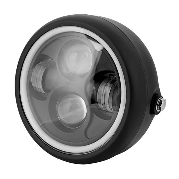 Universal rund retro LED motorcykel forlygte, retro stil