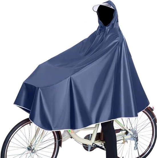 Waterproof Unisex Navy Cycling Rain Poncho
