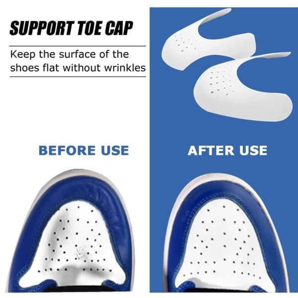 2-pack Shoe Crease Protectors for Sneakers - White