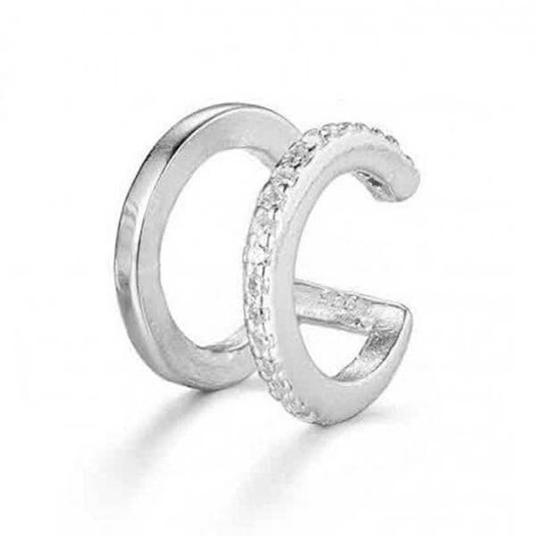 Falsk Helix Piercing Øre Ørering Ear Cuff uden Hul Sølv