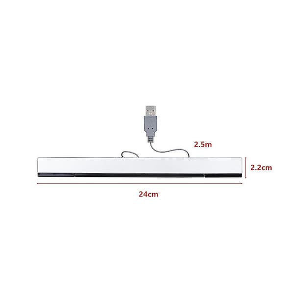 Usb Kablet Sensor Bar Kompatibel med Wii Erstatning Infrarød Ir Ray Motion Sensor Signalmottaker C