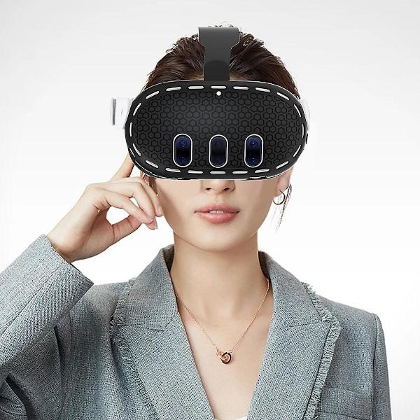 VR-skal Skyddande skyddande hölje för Meta Quest 3, Silikonfront Högtalarskydd VR-tillbehör