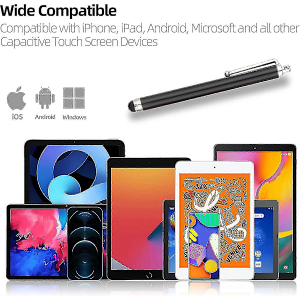 20 stk. Universal Touch Screen Stylus Penn Kapasitiv Slank Stylus Penner For Mobiltelefon Nettbrett Tilfeldig Farge 2025th