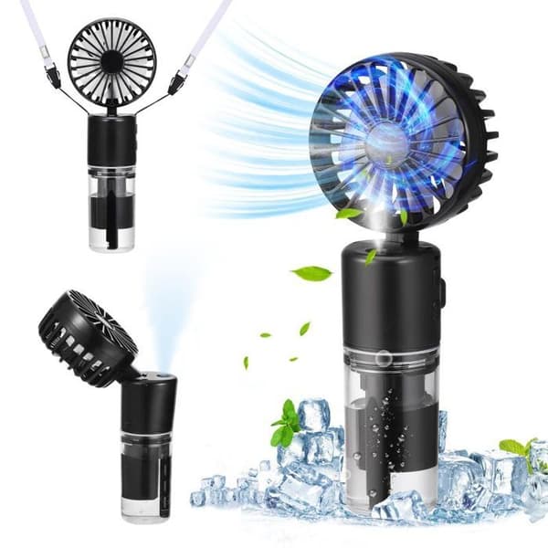 Bærbar tåkevifte - Mini - 4000mAh - 20ml tank - 4 hastigheter
