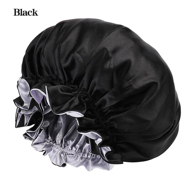 Silke Bonnet til Naturligt Hår Bonnets til Sorte Kvinder, Satin Bonnet til Langt Hår til Søvn, Stor Silke Hårwrap til Krøllet Hår Bonnet til Søvn