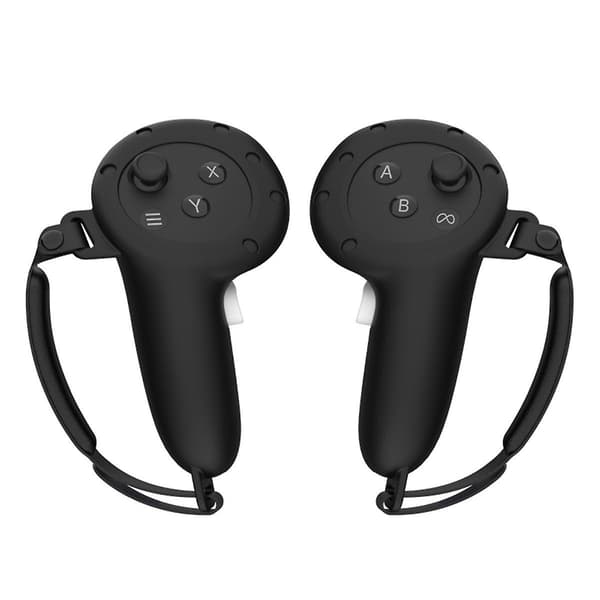 3 st VR Skyddande Omslag för VR Touch Controller Silikon med Remgrepp VR Tillbehör - Svart