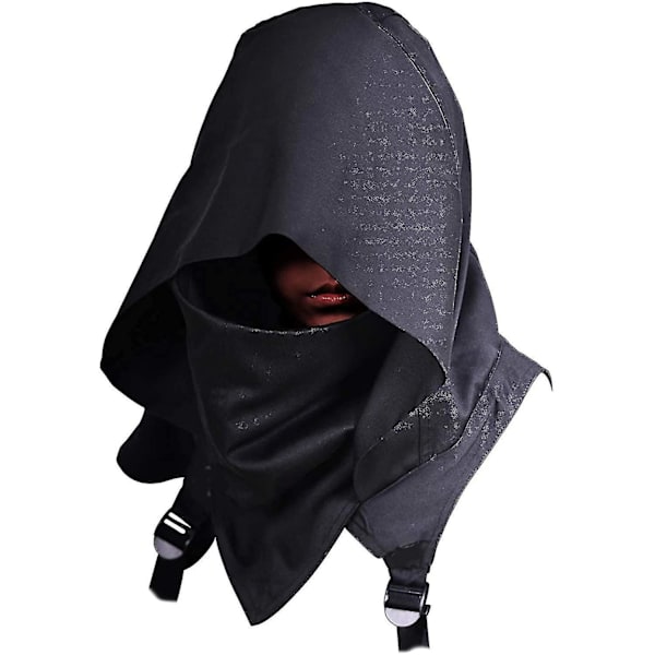 Cyberpunk Rogue Cowl Hætte-Sjal, Assassin Kostume Hætte Vinter Unisex Kappe Hat