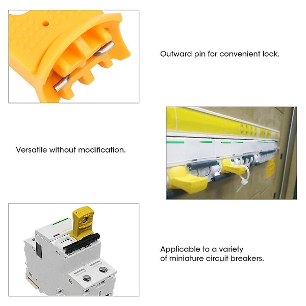 SSRGV Miniatyrkretsbrytare Låsning Pinout Ström Isolering Elektrisk Säkerhetslås Enhet för Schneider MCB