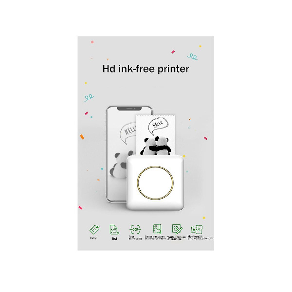 Mini Termisk Etiketprinter Højopløsnings Forkert Titel Printer Memo Håndbog Fotoprinter Smart Po